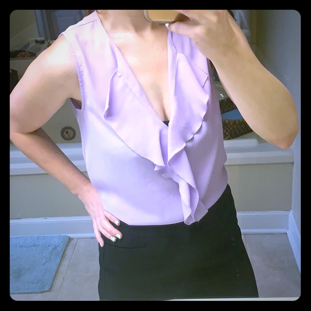 Lavender Purple ruffle top
